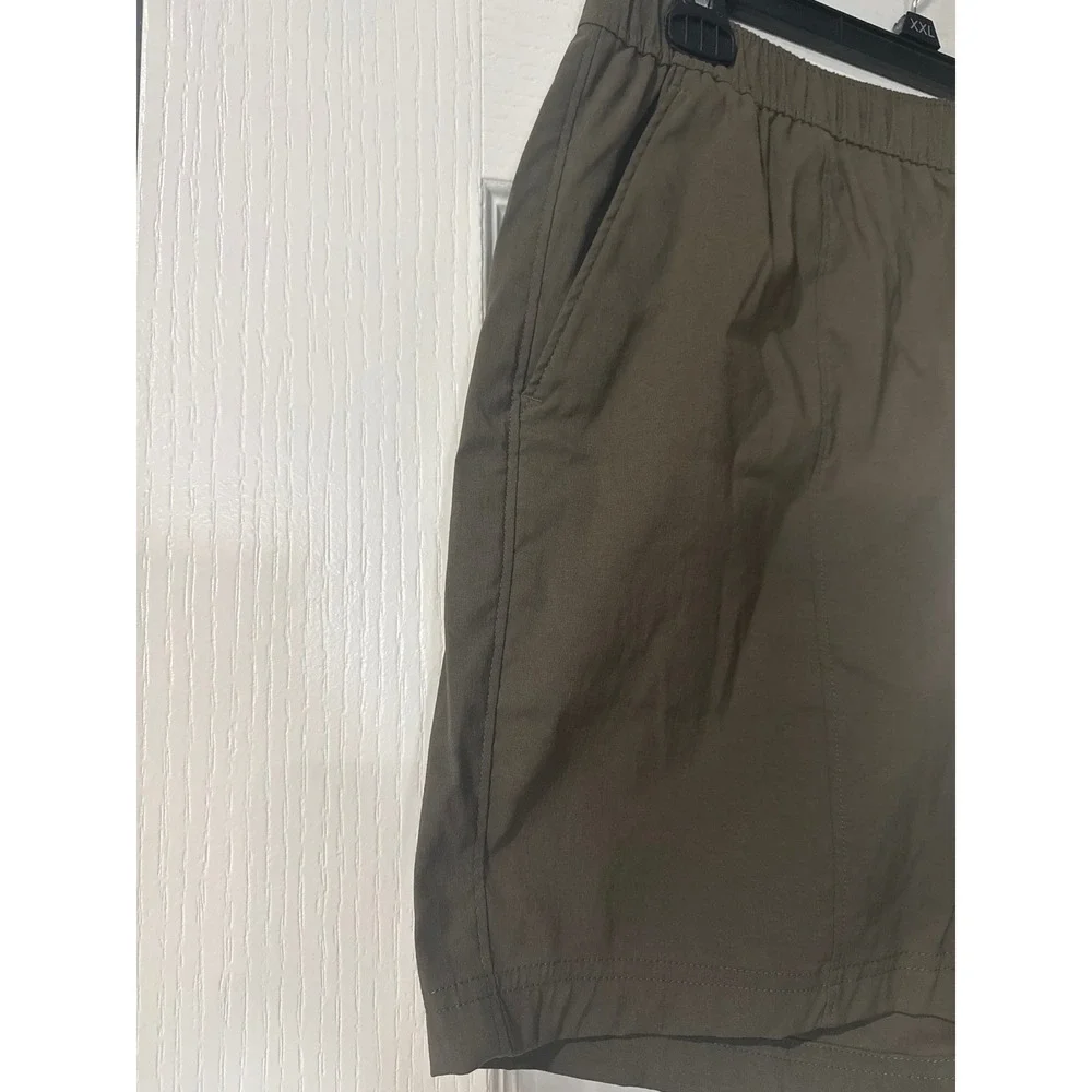 The North Face Mens Olive Green Hiking Shorts Elastic Waist Stretch Size Medium